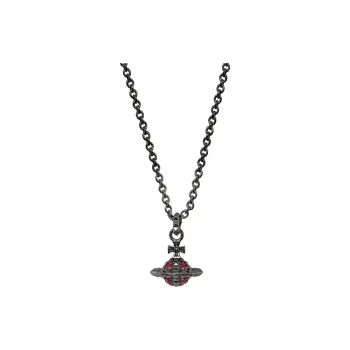 Vivienne Westwood Brass, Faux Crystal Necklaces Women's Gunmetal Gray Red