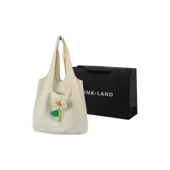 PINK·LAND Canvas Bag Handbag Shoulder Bag Regular Women's Beige/Black/Dark Red/Green