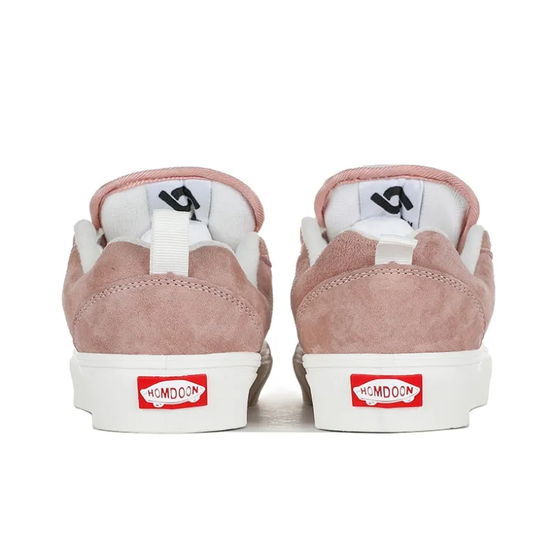 HOMDOON Anti Slip Wear Resistant Low Top Skateboard Shoes Unisex Skin Pink-4