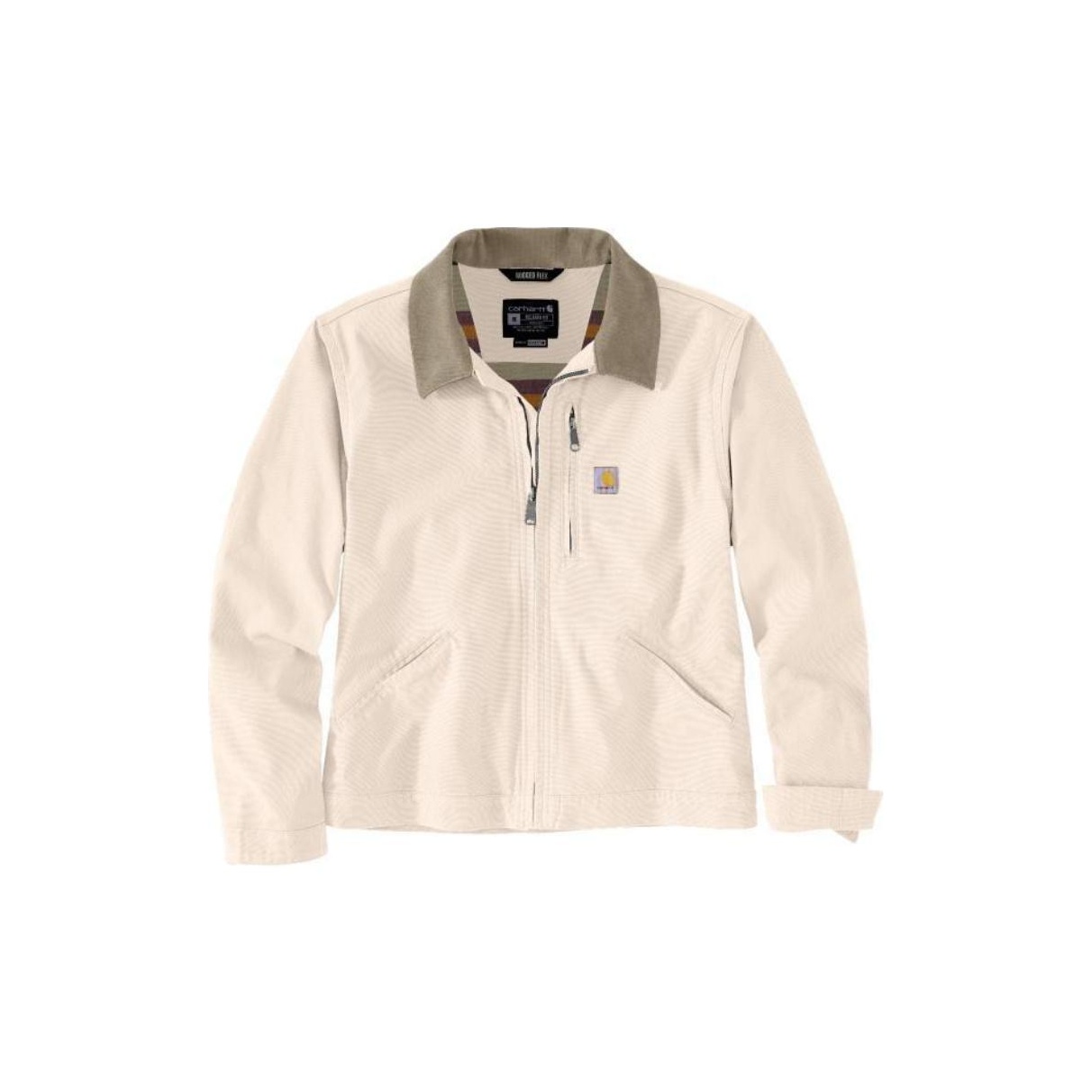 RS BEIGE, 6123631 Carhartt 106208 Womens Rugged Flex® Loose Fit Canvas Detroit