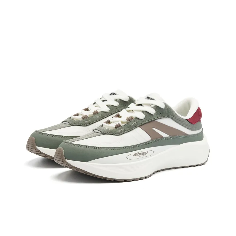 QIAODAN Monologue 3.0 Casual Shoes Men Low Top Jungle Shadow Green Ivory-2