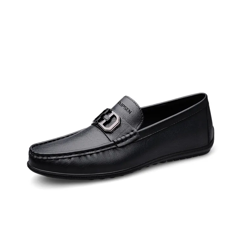 AIPSEN Beanie Shoes Men's Black Smooth Finish-1