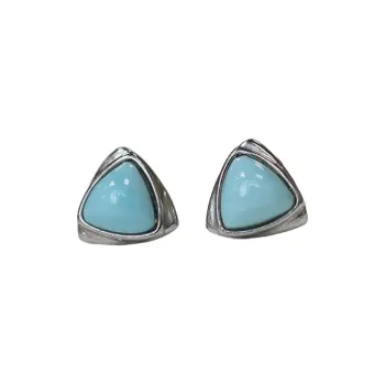 Yi Xi Turquoise Stud Earrings Women's