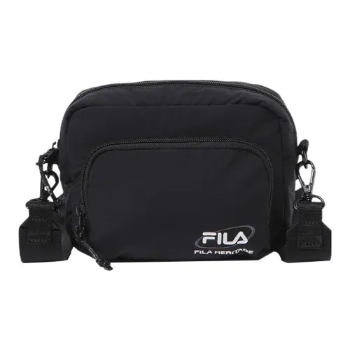 FILA Polyester Shoulder Bag, Crossbody Bag Mini Unisex Black