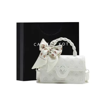 Carit&Koty Polyurethane Synthetic Leather Handbag Small Size Women's White