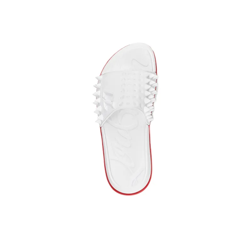 CL LUBOTING Slide Slippers Men's White-3