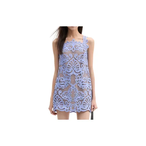 Self-portrait Sleeveless Dresses Women's Misty Blue