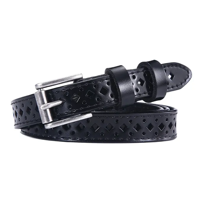 CARTELO Cow Split Leather Belts Women's Width 1.8cm-0