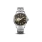 White Case Black Dial White Steel Band