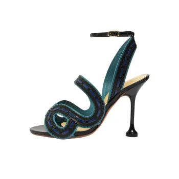 Alexandre Birman Melanie Strap Sandals 10cm Women's Dark Green
