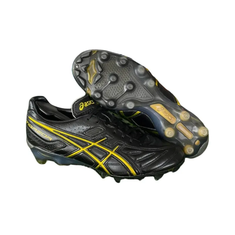 Asics Lethal Tigreor 3 Anti-Slip And Wear-Resistant Coverage Soccer Shoes Men's Black-4