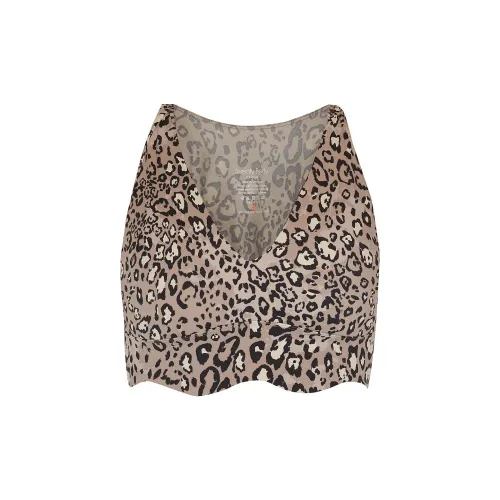 Victoria's Secret SWEATY BETTY Power Contour Plunge Bra / Brown Leopard Bra Women's Leopard Print