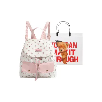 Worm's Home Canvas Backpack Regular Women's White