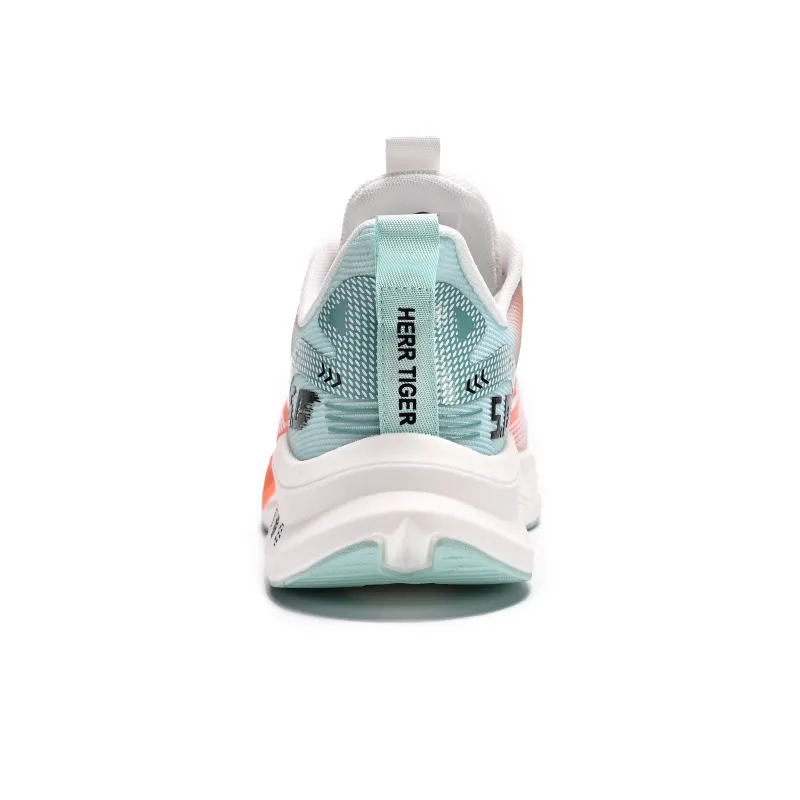 HERR TIGER Cushioning Anti-Slip And Wear-Resistant Breathable Rebound Low-Top Running Shoes Men's Cut-Out White Orange-7