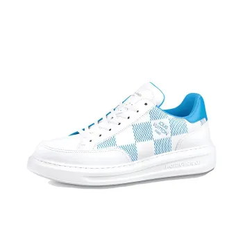 LOUIS VUITTON Beverly Hills Sneakers 'White With Blue Plaid'