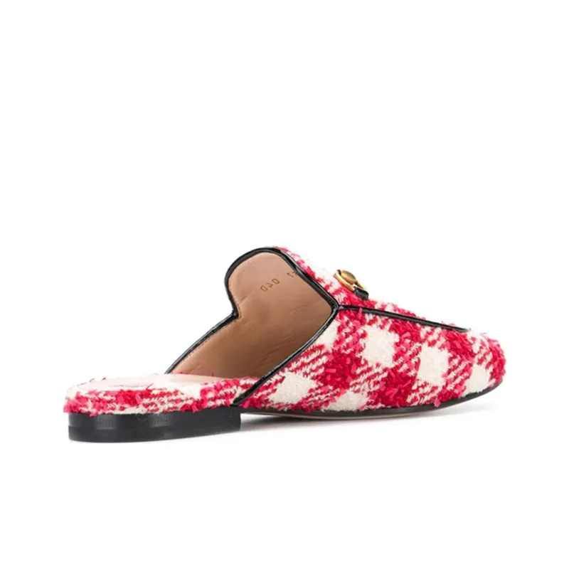 GUCCI Closed Toe Slippers Women's Red-3