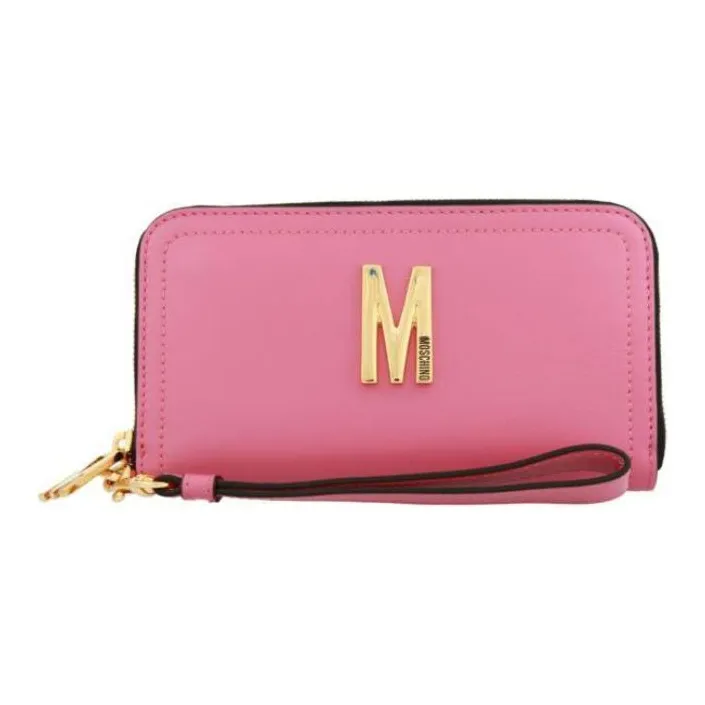 MOSCHINO Leather Wallet Women's Light Pink-0