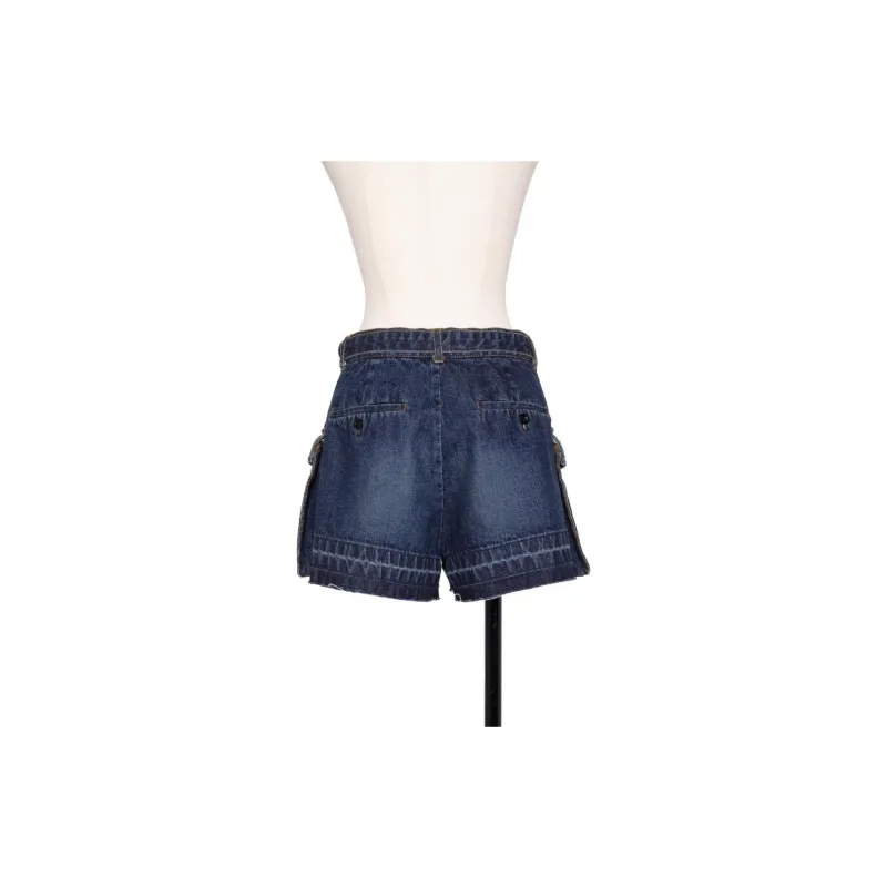 Sacai SS24 Denim Shorts Women's Blue-1