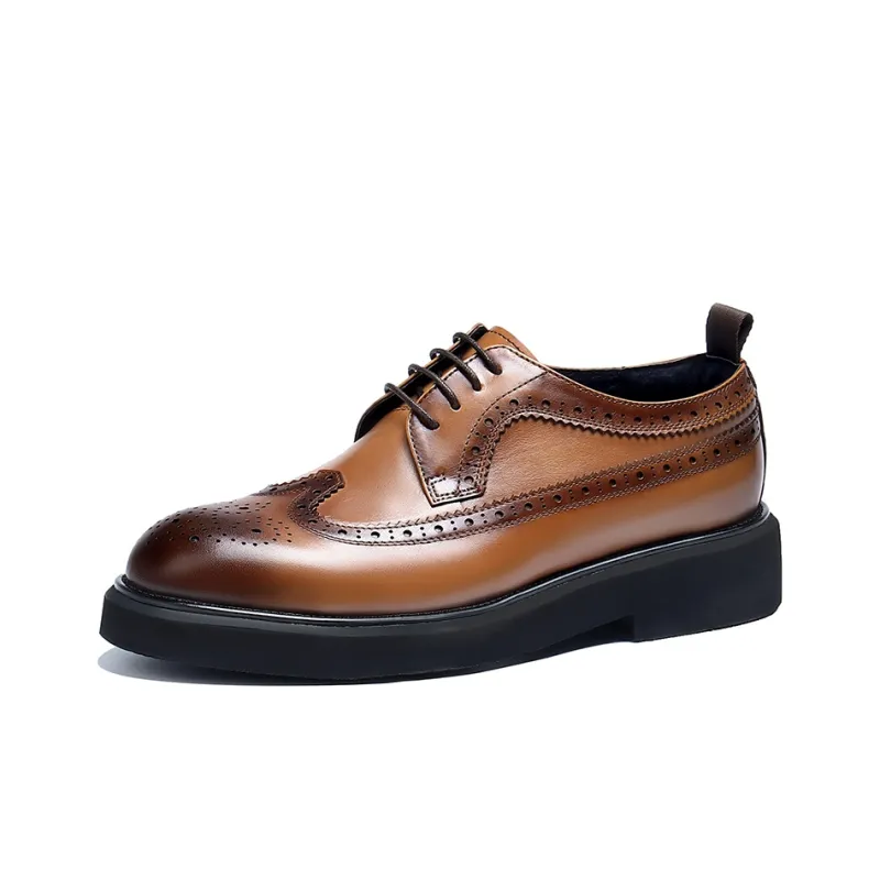 ASTON M.JAZZ Dress Shoes Men Low Top Black/Brown/Yellow-1