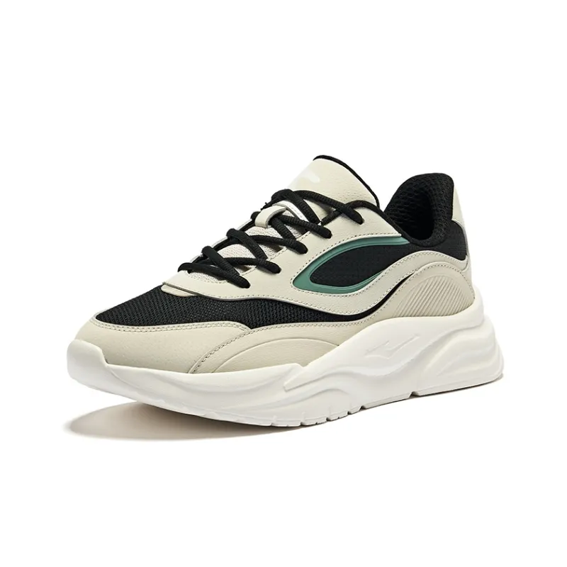 Erke Màn Heart*2 Abrasion Resistant Slip Resistant Low Top Casual Shoes Men's Pumice Gray Jet Black-2