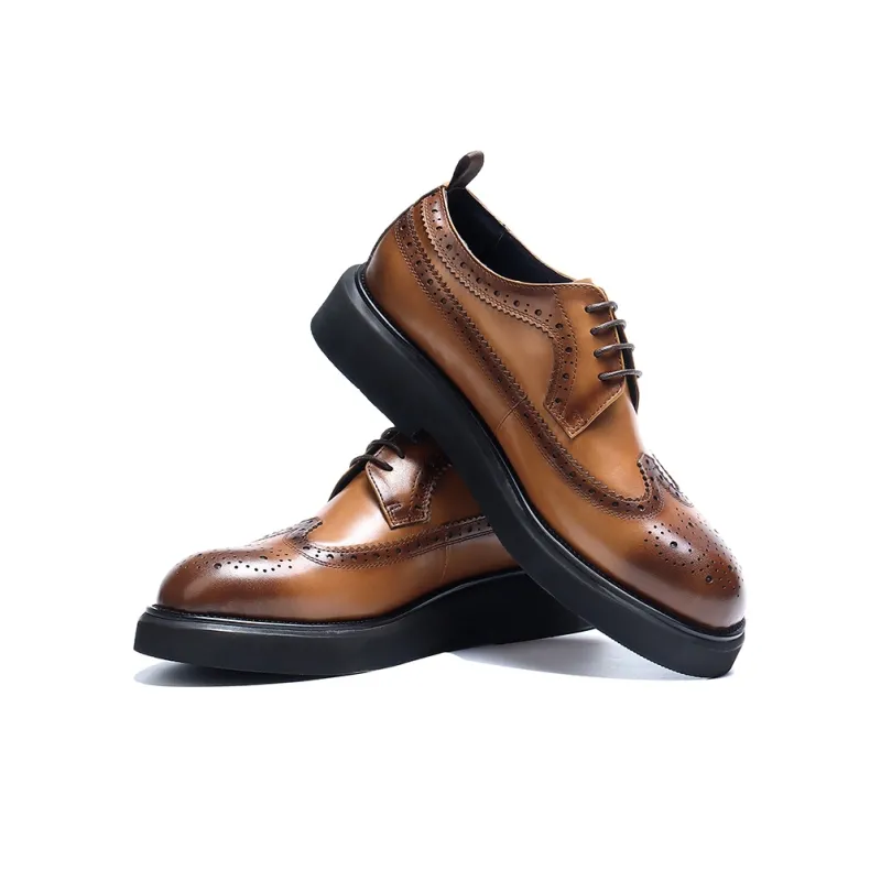 ASTON M.JAZZ Dress Shoes Men Low Top Black/Brown/Yellow-5