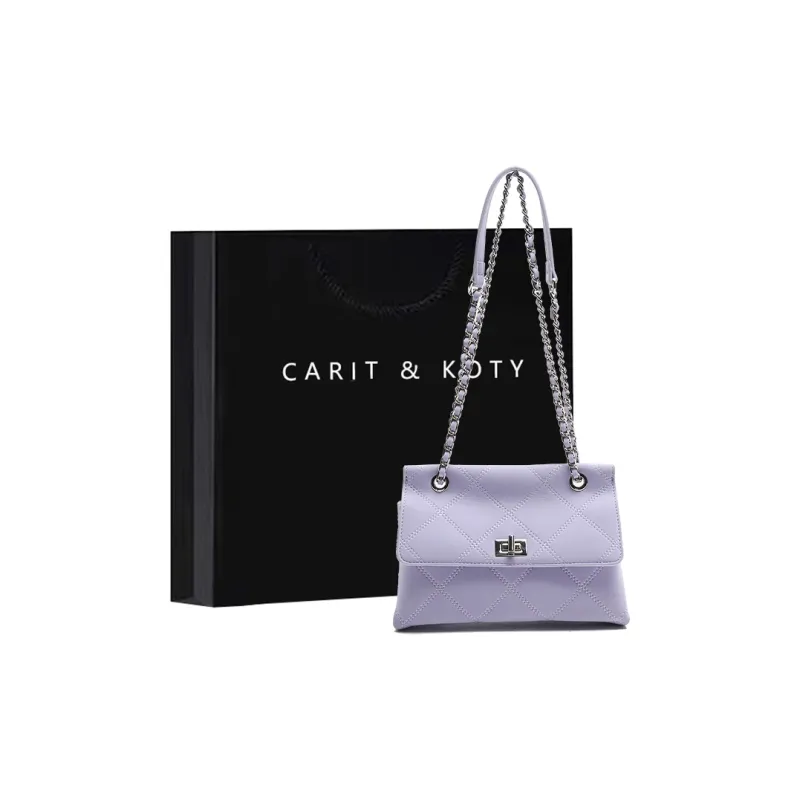 Carit&Koty Polyurethane Shoulder Bag Women's Purple/Black-0