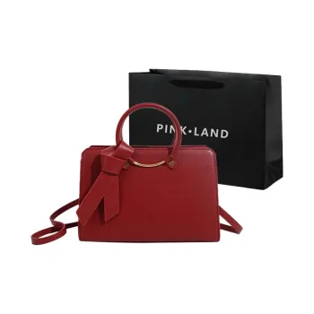 PINK·LAND PU Handbag Regular Women's Red/Black