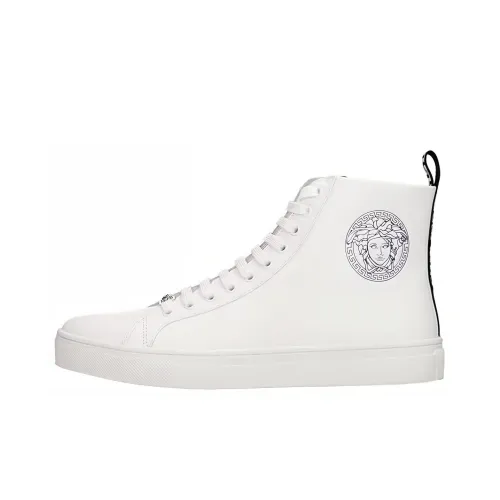 VERSACE Skateboard Shoes Men High-Top White