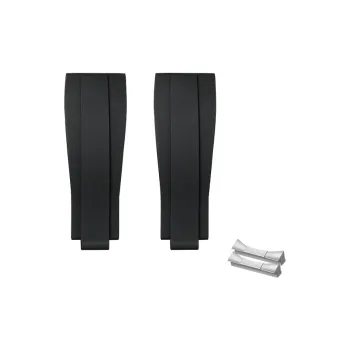 VAGENARI Rubber Strap Compatibility For GMT126710 126720 Three-Button Band With External Steel Head Watch Band Unisex