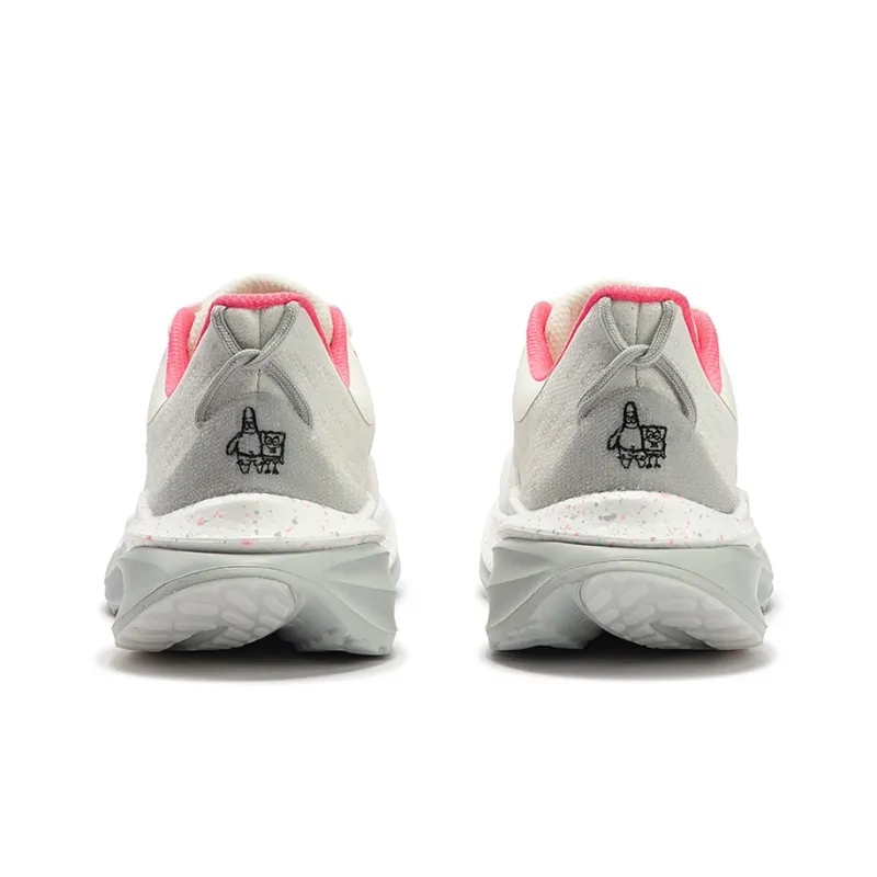361° Cushioning Slip Resistant Low Top Sprint Running Shoes Men's Feather White Light Coral-3