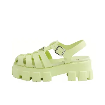 PRADA Rubber Roman Sandals 5.5cm Women's Green