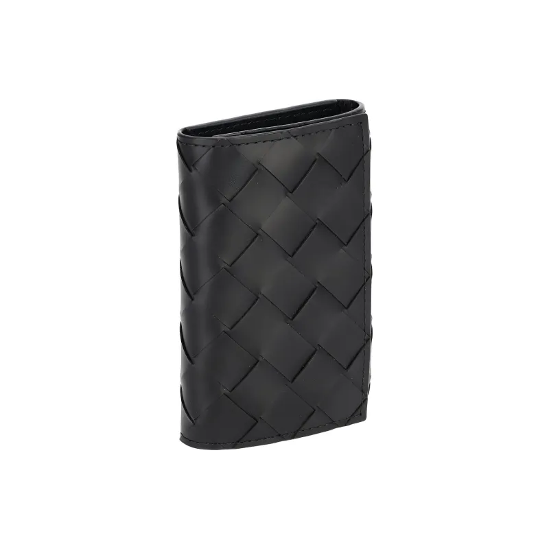 Bottega Veneta Calfskin Key Pouch Unisex Black-0