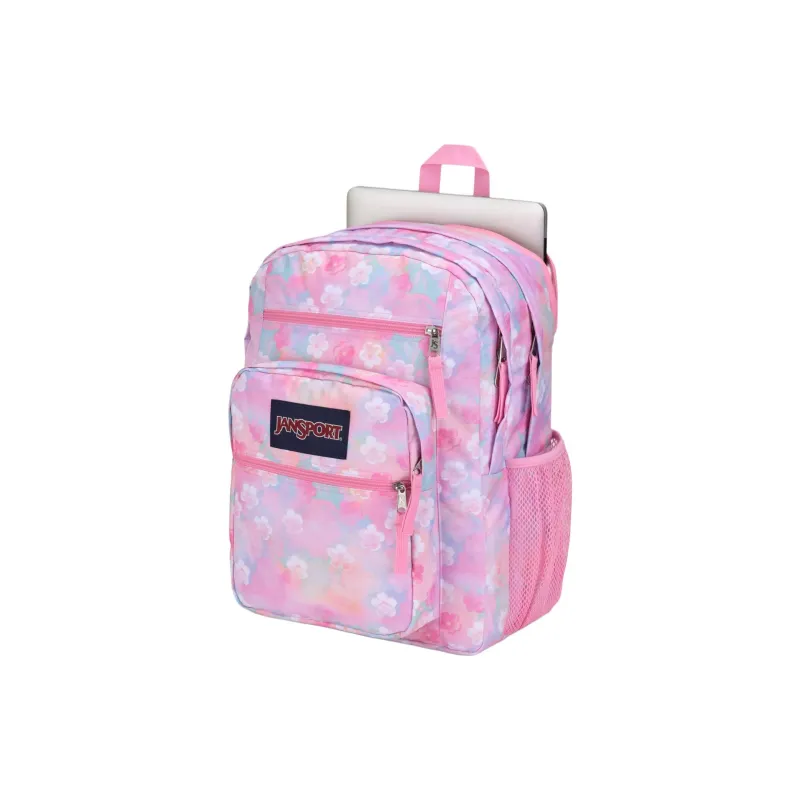 JanSport Recycled Polyester Backpack Large Size Women's Neon Baby's Breath Pink-5