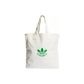Adidas Originals Recyclable Polyester Tote Bag Shopping Bag Handbag Shoulder Bag Regular Unisex White