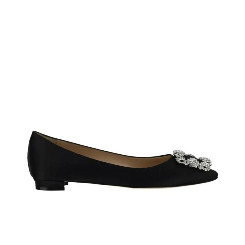 MANOLO BLAHNIK Flat Shoes Women's Black-1