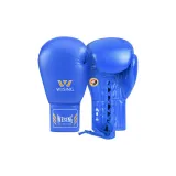 Microfiber Leather Lace-Up Wuxia Logo Blue