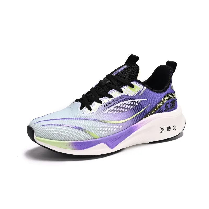 HERR TIGER Cushioning Anti-Slip And Wear-Resistant Breathable Rebound Low-Top Running Shoes Men's Cut-Out White Orange-2