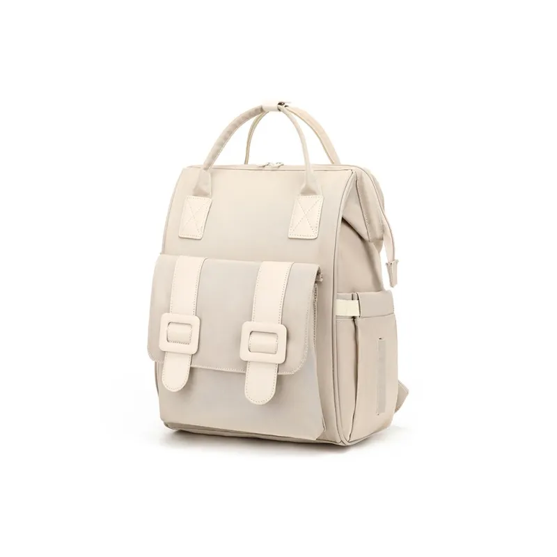 TTaG．baG Water Repellent Fabric Backpack Women's Beige/Yellow/Black/Blue-0