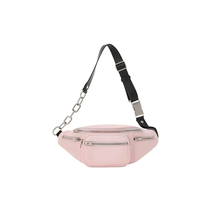 Alexander Wang Attica Sheepskin One Shoulder Crossbody Bag, Sling Bag, Fanny Pack Mini Women's Pink-1