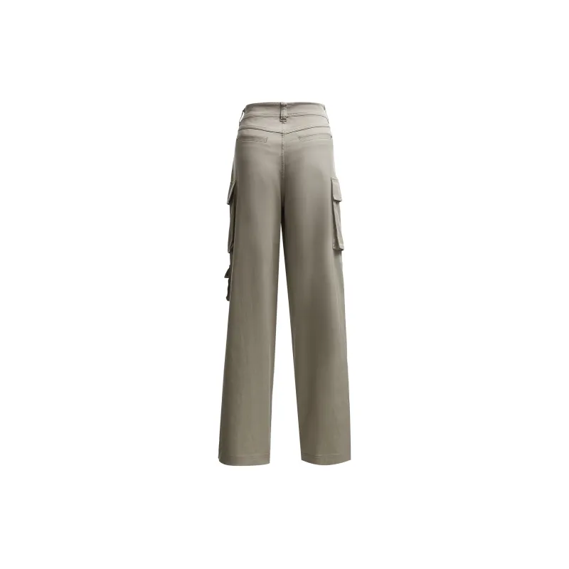 SEASON HIGH Casual Pants Women's Dense Fog Gray-1