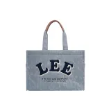 Lee Fabric Shoulder Bag Tote Handbag Large Size Women's Washed Gray