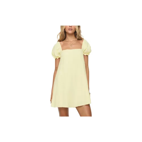 PRINCESS POLLY Short-Sleeved Dresses Women's Yellow