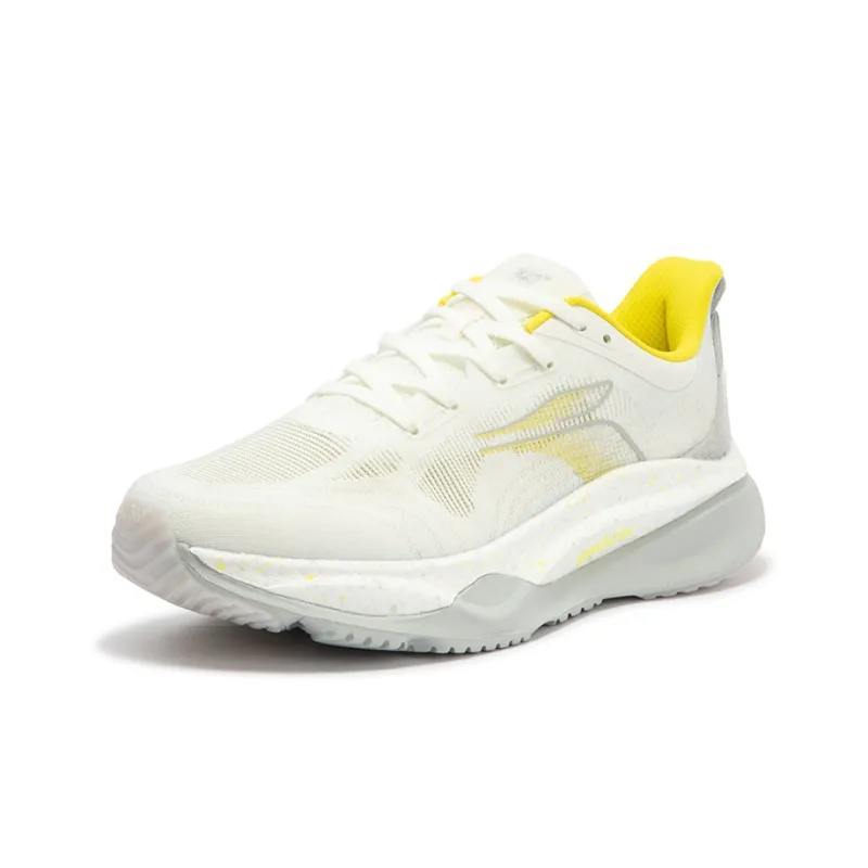 361° Cushioning Wear Resistant Low Top Running Shoes Men's White Gray-2
