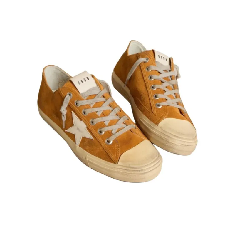 Golden Goose V Star Low Top Skateboard Shoes Men's Brown-2