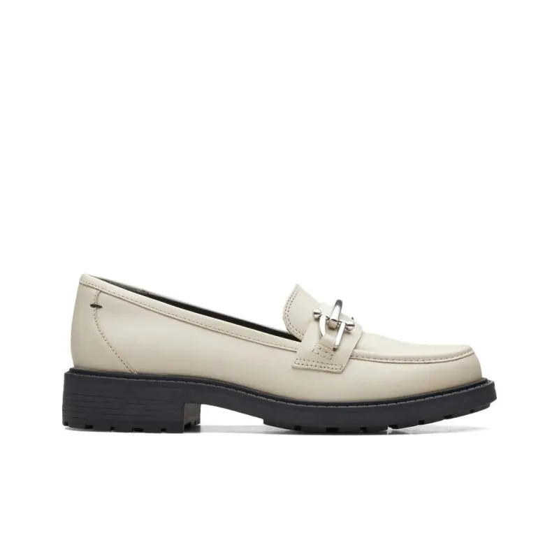 Clarks Loafers 3cm Women's White-1