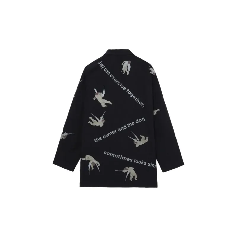 Yohji Yamamoto Angel print Single breasted Blazer-1