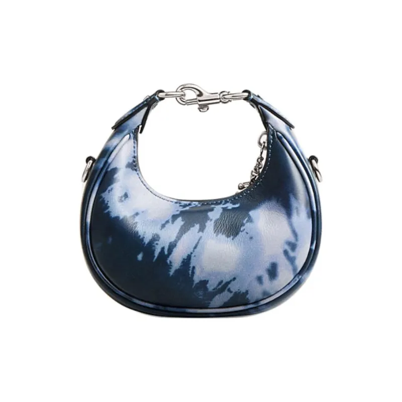 COACH Smooth Leather Shoulder Bag, Crossbody Bag, Handbag Trumpets Women's Midnight Marine Blue-2