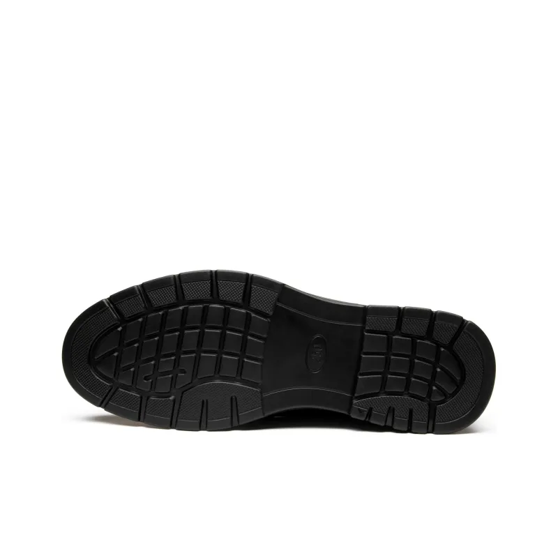 AOKANG Dress Shoes Men Low Top Black/Dark Brown-5