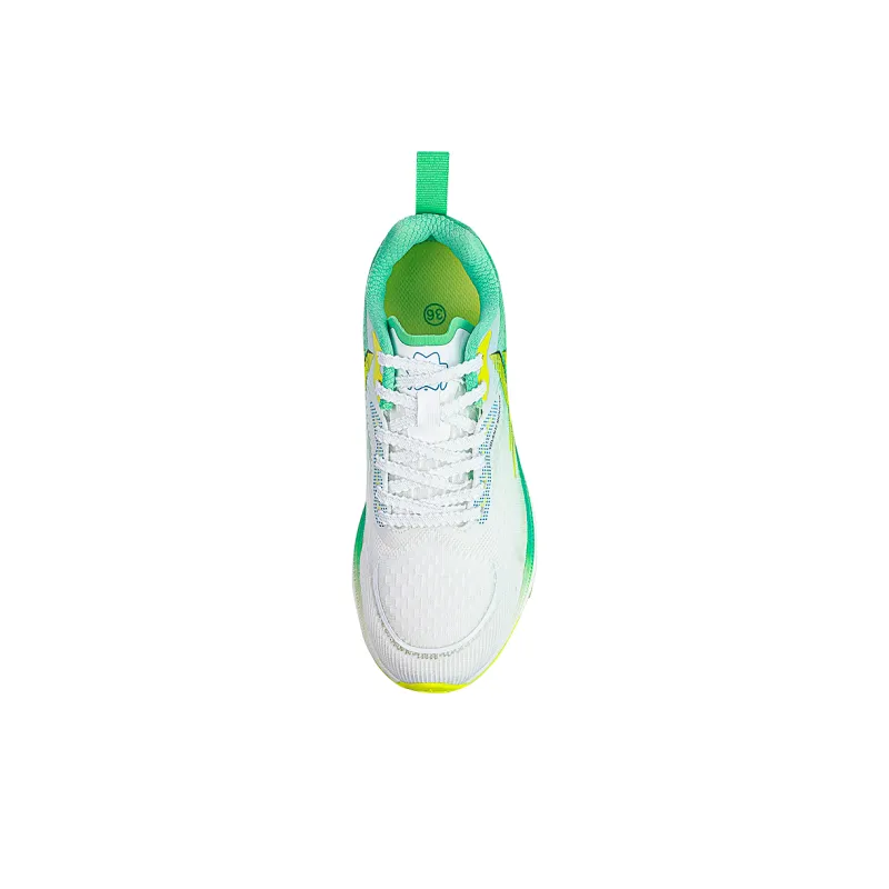 Volanti 911 Dream Lightning Cushioning And Breathable Low Top Running Shoes Unisex White Green-3