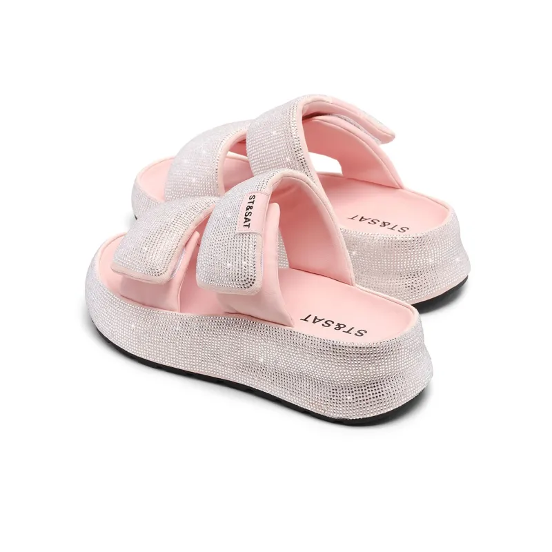 ST&SAT Slide Slippers Women's Black/Pink/Gray/Purple-9